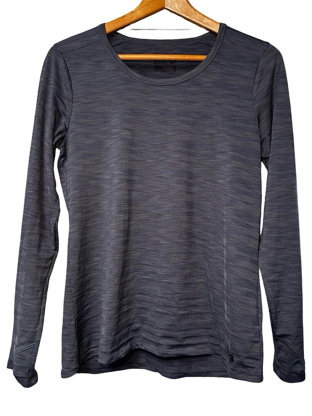 Mountain Hardwear Blue Gray Heather Long Sleeve Performance Top Size Medium